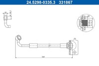 Bremsschlauch Vorne Rechts Ate 245298 03353 FÜR Hyundai