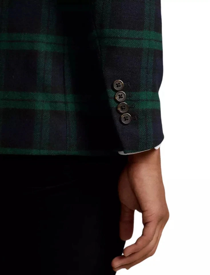 POLO RALPH Blackwatch Tartan Plaid Twill Modern Sport Coat Blazer Jacket NEW - Image 3 of 4