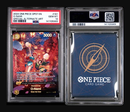 One Piece TCG (Chase) Read Description O-Nami #OP06-101SP OP07 PSA 10
