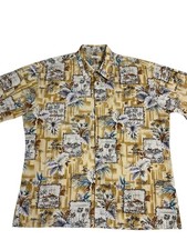 Vintage Hawaiian Shirt Mens XL Moda Campia Moda Tropical Island Aloha Button Up