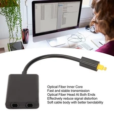 Optical Cable Splitter 1 in 2 Out Surround Sound Digital Optical Fiber Sound