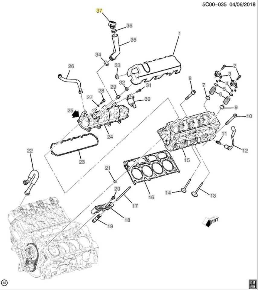 ACDelco SEA 0W-20 Oil Filler Cap Cadillac Escalade Suburban Tahoe Sierra Yukon - Image 2 of 4