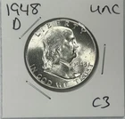 1948 D Franklin Half Dollar Coin Uncirculated