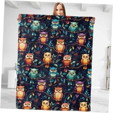 Cut Owl Blanket - Plush, Soft, Comfy, Lightweight, Warm, Fuzzy, 50in&times;60in Owl01
