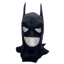 1997 Batman Mask Cowl Mens Black Vintage Rubber DC Comics