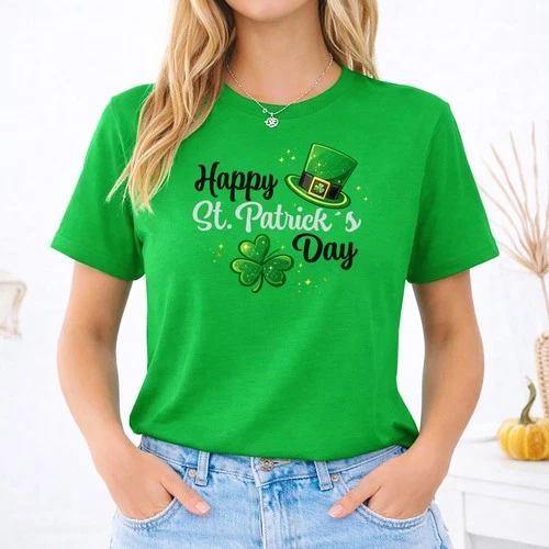 St Patricks Day T-Shirt - Irish Shamrock  2026 Gift for Him, Hatrick