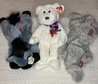 Vintage 2000 TY Beanie Buddies Libearty, Lefty & Righty Set American Politics