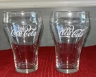Vintage COCA COLA  6 oz. 5 In. Soda Fountain Glass Set Of 2