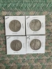 Silver 90%  Walking Liberty lot of 4 different dates coins - In Holders