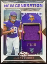2024 CERTIFIED FOOTBALL DALLAS TURNER VIKINGS RC NEW GENERATION PATCH SP /399