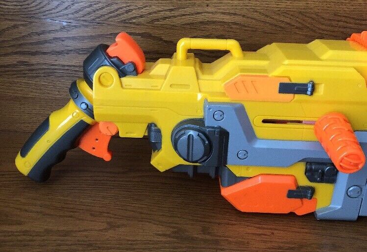 Nerf Vulcan EBF-25 Yellow And Orange Automatic Toy Dart Gun