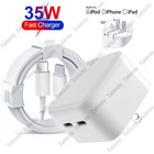 35W Dual USB C Fast Wall Charger PD Power Adapter For Apple iPhone 14 13 12 XR 8