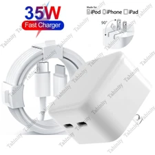 35W Dual USB C Fast Wall Charger PD Power Adapter For Apple iPhone 14 13 12 XR 8