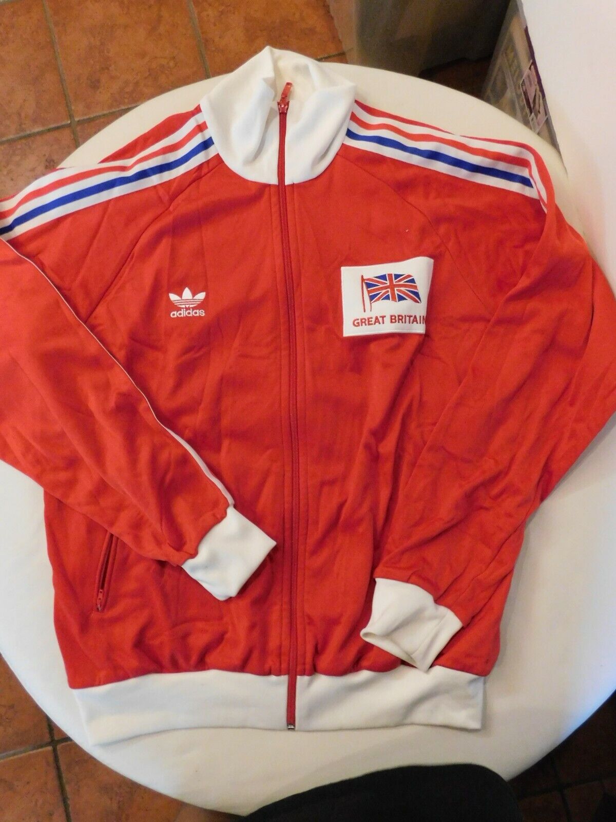 Adidas Olympics warm up track Great Britain XLg RARE Trac2-2