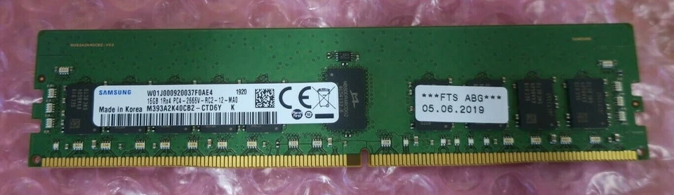 New Fujitsu 16GB 1Rx4 DDR4-2666 PC4-21300 REG ECC S26361-F4026-E12 Memory - Image 3 of 4