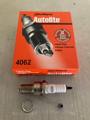 FOUR(4) Autolite 4062 Spark Plug BOX fits NGK BR9ES Denso W29ESR-V Champion N2C