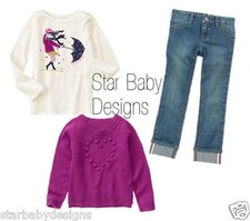 NWT Gymboree BUNDLED  BRIGHT Outfit TOP KNIT SWEATER STRAIGHT JEANS,Size 6