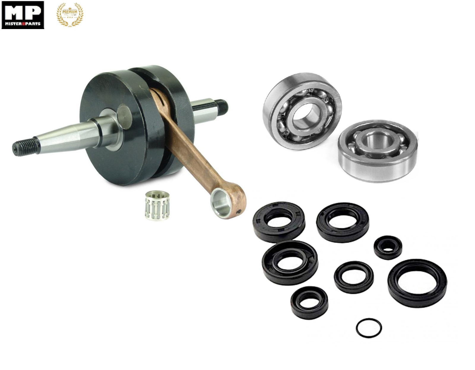 Kit vilebrequin AM6 Minarelli complet pour réparer les fuites et vibrations de moteur