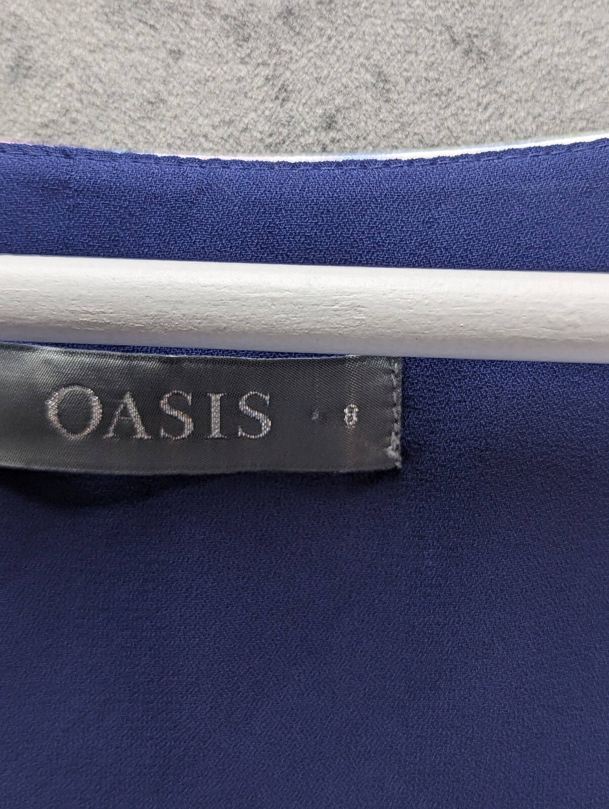 Oasis Floral Dress Size 8  Blue Multicolour Cowl Neck Fitted Floral image 7