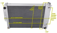 4 Row DR Champion Radiator for 1967 68 1969 Chevrolet Camaro Big Block V8 Engine