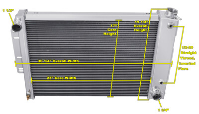 4 Row DR Champion Radiator for 1967 68 1969 Chevrolet Camaro Big Block V8 Engine