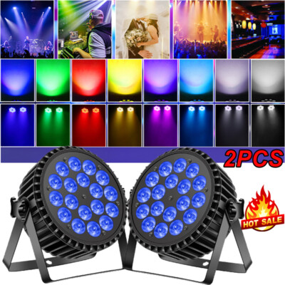 10pcs 270W LED 18 Par Stage Light DMX RGBW Disco Show DJ Lighting Rainbow Effect