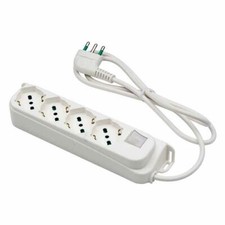 Fme Multipresa 4 Posti Schuko con Interruttore e Cavo 1,5m Bianca