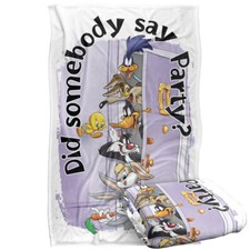 WB 100Th Looney Tunes Friends Party Silky Touch Super Soft Throw Blanket