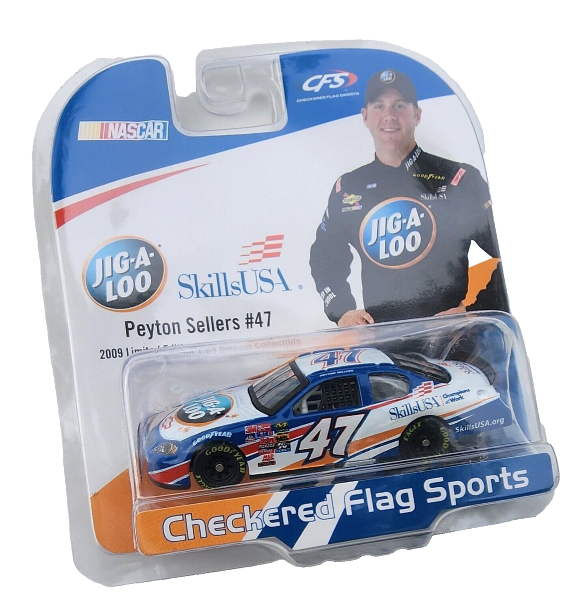 Nascar Peyton Sellers #47 JIG-A-LOO Skills USA 2009 Limited