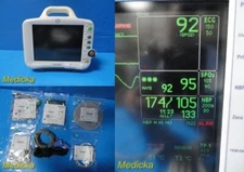 2011 GE Dash 3000 Series Patient Monitor (SpO2 Nellcor) W/ NEW Leads ~ 34490