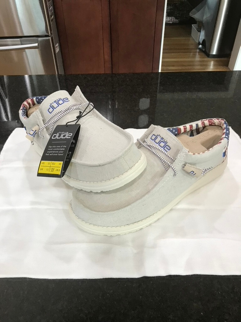 Hey Dude Wally Off White Patriotic Size 12 Flag Dudes New NWT Hey Dude Wally Off White Patriotic Size 12 New Flag Dudes | eBay main image 4