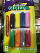 BAZIC Asstorted Color Foam Pencil Pen Grip  8 Per Pack