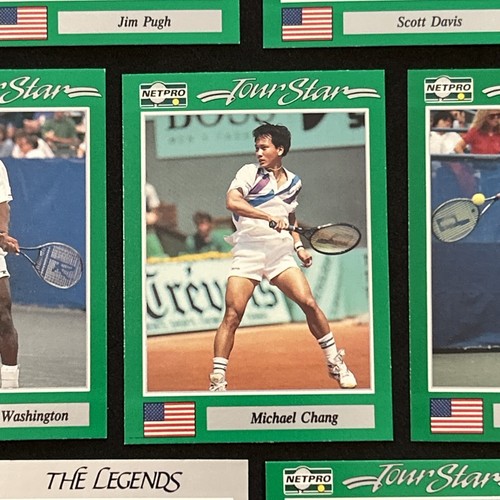 1991 MICHAEL CHANG Netpro Rookie Card RC Tennis Legend +9 USA tennis star cards - Picture 3 of 22