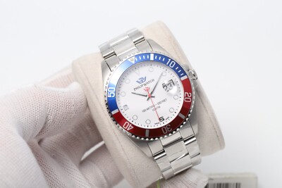 Philip Watch  42 mm White Dial Pepsi Bezel Men's Watch