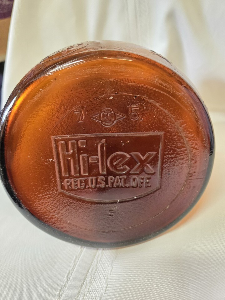 Vintage Brown Glass Hi Lex One Gallon Bleach Bottle Antique HiLex Jug