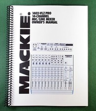 Mackie 1402VLZ Pro Instruction Manual: Full Color with Protective Covers