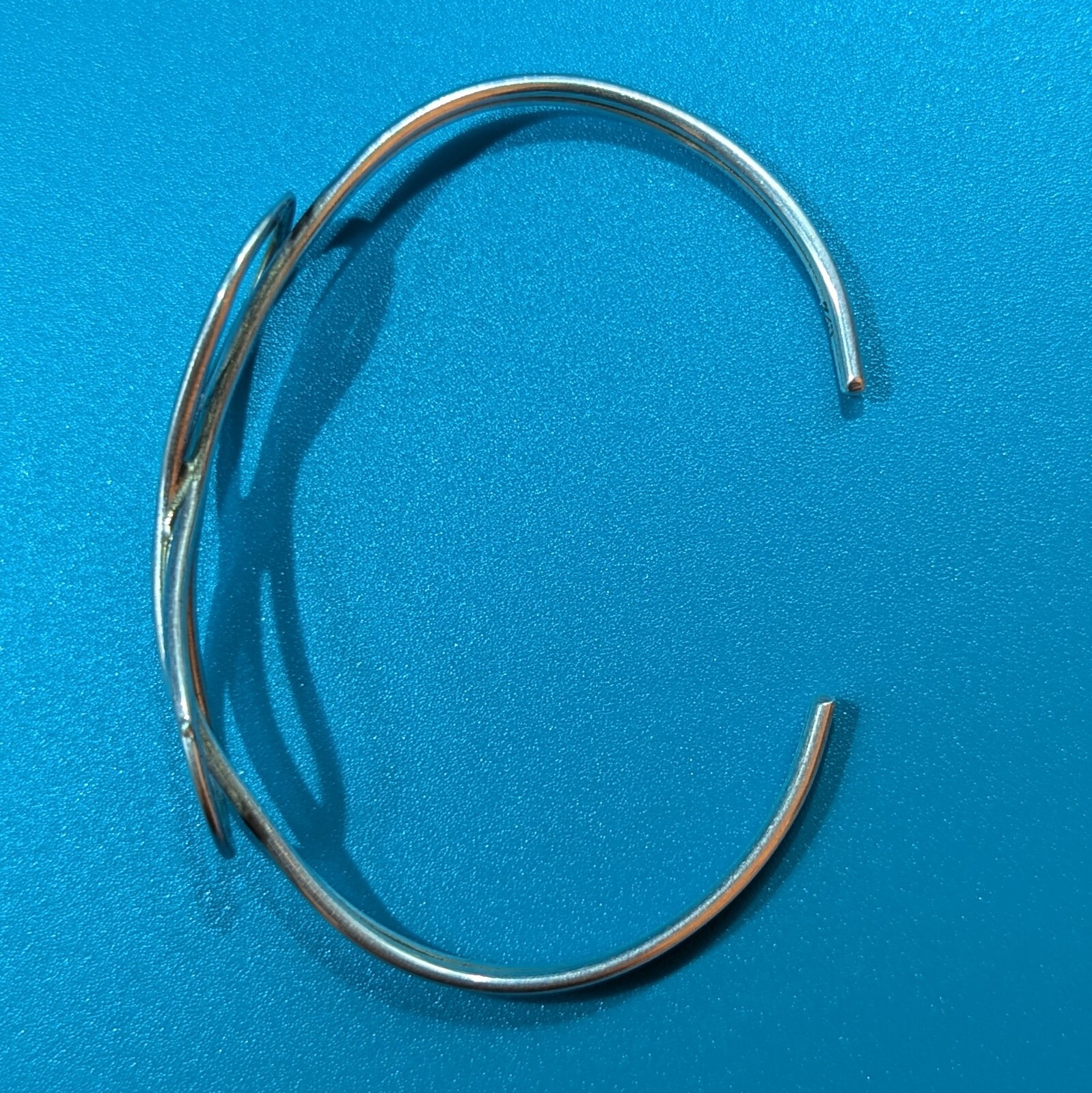 Artisan Sterling Cuff Interlocking Infinity Symbo… - image 4