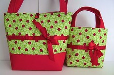 MOTHER AND DAUGHTER LADYBUG LADY BUG  MOMMY & ME HANDBAG PURSE TOTE POCKETBOOK  