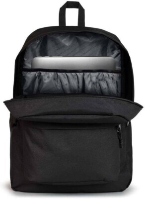 JanSport Superbreak Plus Black Backpack -black 193391685854| eBay