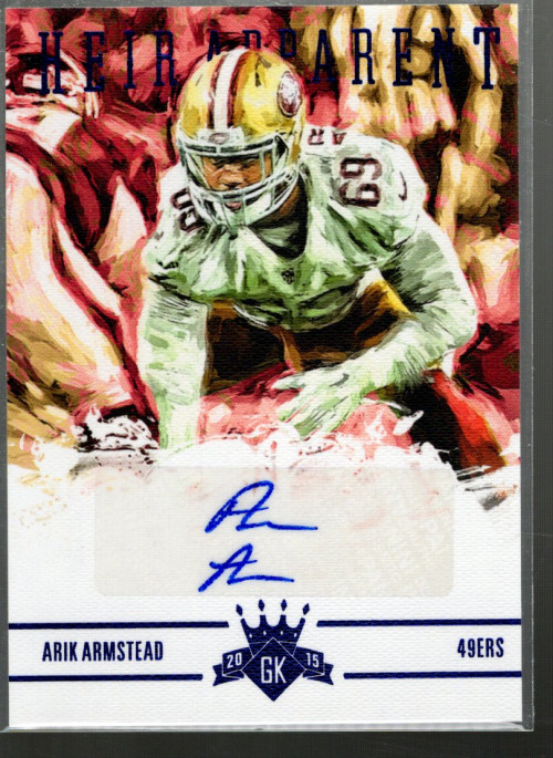 Arik Armstead Panini Gridiron Kings Heir Apparent Signatures #HAAA Blue