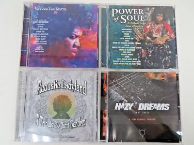 LOT OF 4 JIMI HENDRIX - POWER OF THE SOUL/HAZYDREAMS/THE STORM - CLEAN MUSIC CD