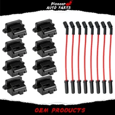 8PCS Ignition Coil&Wire Kit For Chevy Silverado 1500 GMC 4.8/5.3/6.0L 8.1L UF271