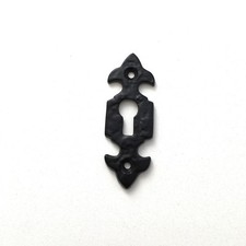 Black Antique Iron Round/Oval/Fleur-De-Lys/Rectangle Lock Keyhole Cover Plates