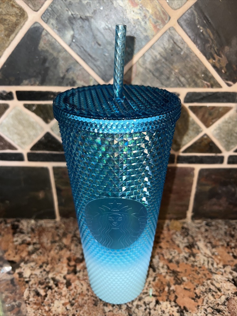 NEW**Starbucks 2023 Glacier Blue Ombre GRADIENT Studded Tumbler Cold Cup  24oz | eBay