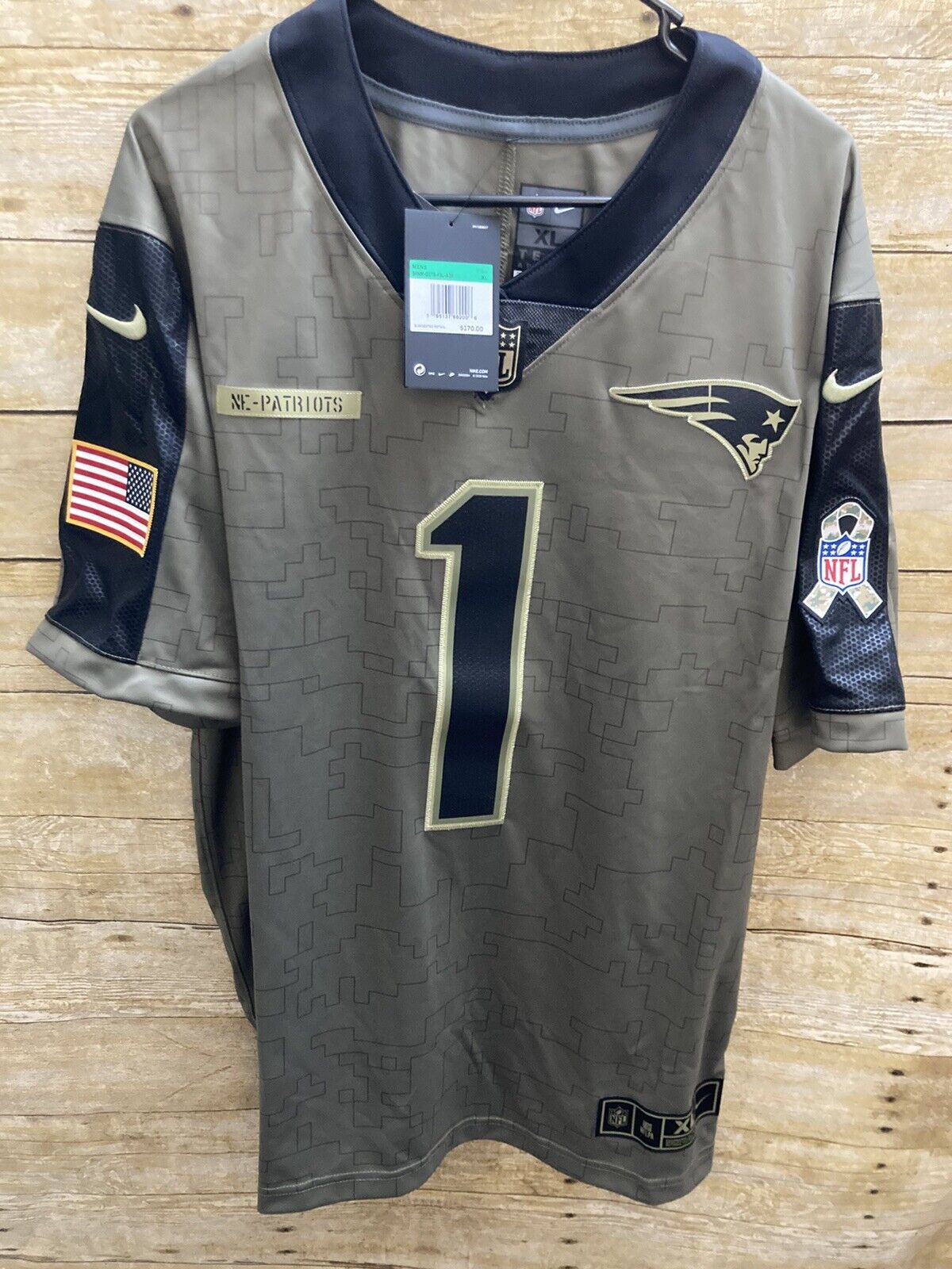 Nike NFL New England Patriots Cam Newton Salute to Service Jersey Men's  Size XL