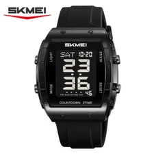 SKMEI Men Square Watch Electronic Watch Outdoor Stopwatch Boy Girl Digital Watch