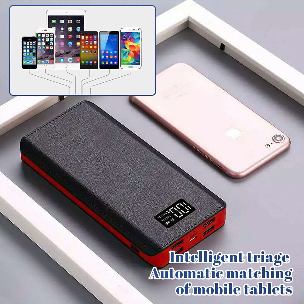 10000mAh LCD Power Bank with 4 USB Ports Fast Charging
