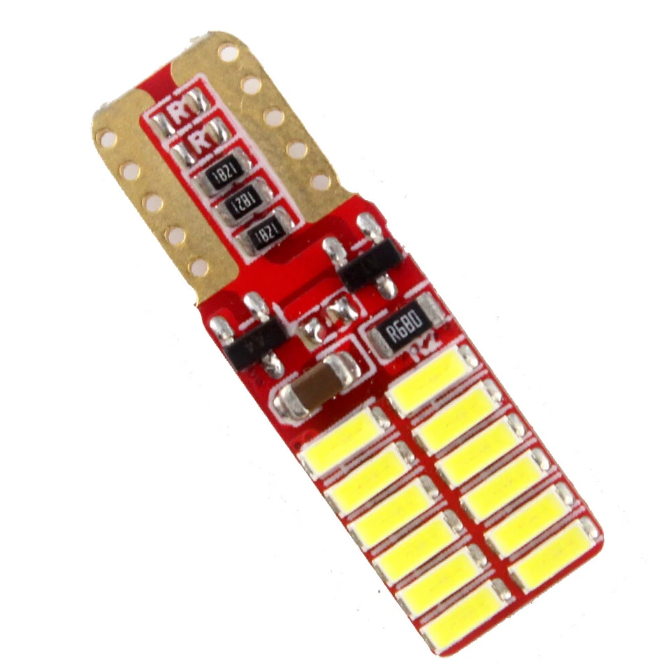 30Pcs White Canbus Error Free T10 W5W 168 24SMD 3014 LED Light Bulbs Nonpolarity - Image 3 of 4