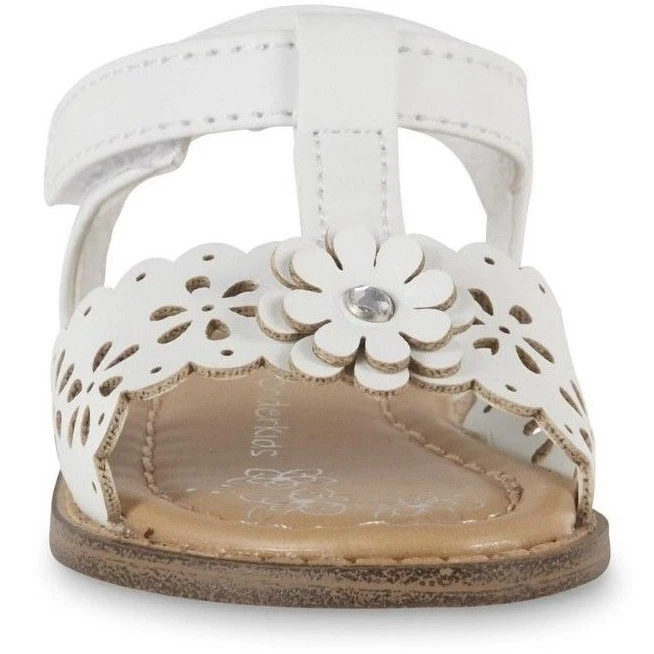 T-Strap White Sandal WonderKids Baby Girls' Addey NWT - Image 2 of 4