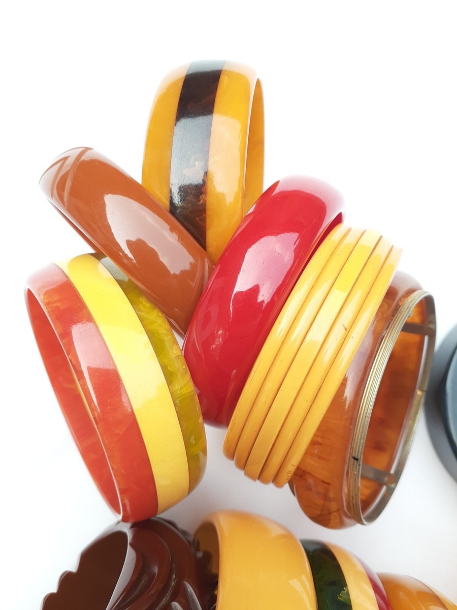 Bakelite bangle bracelets collection, 41 pieces | eBay